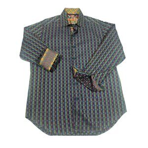 Robert Graham Men’s Button Down Shirt Size M Multicolor Cotton Classic Fit